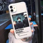 Coque téléphone Jujutsu Kaisen Gojo Satoru  iPhone 11 12 Pro MAX XR X XS SE2020 7 8 6 Plus Japan Anime Soft TPU Cover Clear Fundas