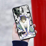 Coque téléphone L Lawliet death note anime pour iPhone SE 6s 7 8 Plus X XR XS 11 Pro Max Samsung S Note 10 20 Plus ultra