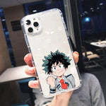 Coque téléphone My Hero Academia 3 Deku Bakugou  iPhone XR 12 Pro Max 11 X XS MAX SE 20 7 8 6 goodies manga coque