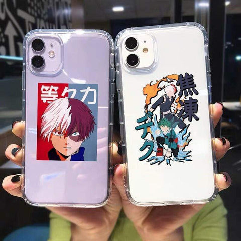 Coque téléphone my hero academia iPhone 11 12 Pro 8 7Plus XS MAX SE2 XR goodies manga