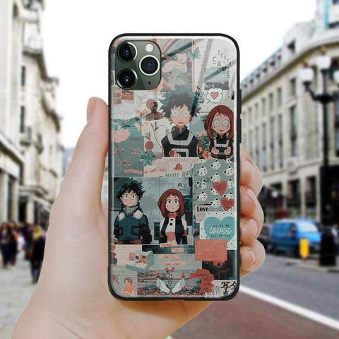Coque téléphone my hero academia iPhone SE 6 6s 7 8 Plus X XR XS 11 12 Mini Pro Max
