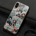 Coque téléphone my hero academia iPhone SE 6 6s 7 8 Plus X XR XS 11 12 Mini Pro Max