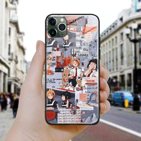 Coque téléphone my hero academia iPhone SE 6 6s 7 8 Plus X XR XS 11 12 Mini Pro Max