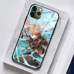 Coque téléphone tartaglia genshin impact  iPhone SE 6 6s 7 8 Plus X XR XS 11 12 Mini Pro Max