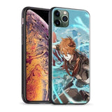 Coque téléphone tartaglia genshin impact  iPhone SE 6 6s 7 8 Plus X XR XS 11 12 Mini Pro Max