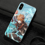 Coque téléphone tartaglia genshin impact  iPhone SE 6 6s 7 8 Plus X XR XS 11 12 Mini Pro Max