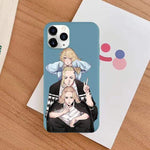 Coque téléphone Tokyo Revengers iPhone 12 Pro Max 11 XS XR 7 SE20 X 8 6s Plus Cartoon Black Soft Matte Cover Shell