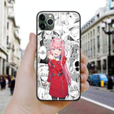 Coque téléphone zero two iPhone SE 6 6s 7 8 Plus X XR XS 11 12 goodies darling in the franxx