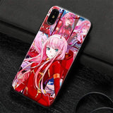 Coque téléphone zero two iPhone SE 6 6s 7 8 Plus X XR XS 11 12 goodies darling the franxx