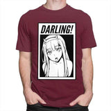 Darling In The Franxx t-shirt manches courtes 100% coton décontracté mode cosplay