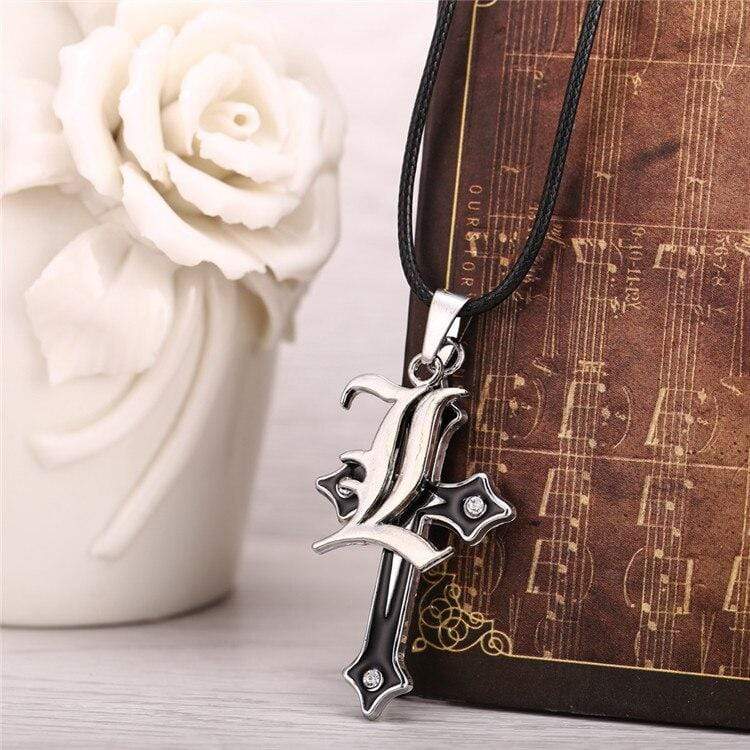 12pcs / lot Hot Anime Death Note Black Gold Métal Collier 12pcs / lot Hot Anime Death Note Black Gold Métal Collier