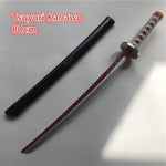 Épée katana Kimetsu no Yaiba 1:1, arme de tueur de démons, Rengoku Kyoujurou B, Cosplay, Anime, couteau de Ninja, jouet en bois de 80cm