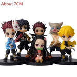 Figurine  Demon Slayer Nezuko Tanjirou Zenitsu Giyuu Inosuke Q Ver. Action Figure Anime Kimetsu no Yaiba Figurine toy