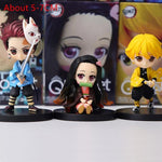 Figurine  Demon Slayer Nezuko Tanjirou Zenitsu Giyuu Inosuke Q Ver. Action Figure Anime Kimetsu no Yaiba Figurine toy