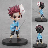 Figurine  Demon Slayer Nezuko Tanjirou Zenitsu Giyuu Inosuke Q Ver. Action Figure Anime Kimetsu no Yaiba Figurine toy