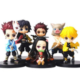 Figurine  Demon Slayer Nezuko Tanjirou Zenitsu Giyuu Inosuke Q Ver. Action Figure Anime Kimetsu no Yaiba Figurine toy