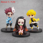 Figurine  Demon Slayer Nezuko Tanjirou Zenitsu Giyuu Inosuke Q Ver. Action Figure Anime Kimetsu no Yaiba Figurine toy