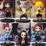 Figurine  Demon Slayer Nezuko Tanjirou Zenitsu Giyuu Inosuke Q Ver. Action Figure Anime Kimetsu no Yaiba Figurine toy