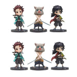 Figurine  Demon Slayer Nezuko Tanjirou Zenitsu Giyuu Inosuke Q Ver. Action Figure Anime Kimetsu no Yaiba Figurine toy