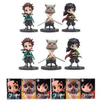 Figurine  Demon Slayer Nezuko Tanjirou Zenitsu Giyuu Inosuke Q Ver. Action Figure Anime Kimetsu no Yaiba Figurine toy