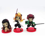 Figurine  Demon Slayer Nezuko Tanjirou Zenitsu Giyuu Inosuke Q Ver. Action Figure Anime Kimetsu no Yaiba Figurine toy