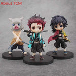 Figurine  Demon Slayer Nezuko Tanjirou Zenitsu Giyuu Inosuke Q Ver. Action Figure Anime Kimetsu no Yaiba Figurine toy