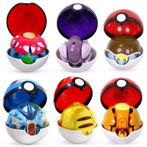 Figurine jouet Pokemon Elf Ball Deformatio Pikachu Jenny charizzard Turtle Mewtwo Pokemon