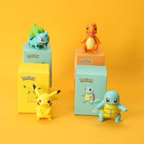 Figurine Pokemon Pikachu, salamèche, Psyduck, écureuil, Jigglypuff, Bulbasaur, personnage de dessin animé, poupée, jouet, cadeau d'anniversaire pour enfants