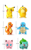 Figurine Pokemon Pikachu, salamèche, Psyduck, écureuil, Jigglypuff, Bulbasaur, personnage de dessin animé, poupée, jouet, cadeau d'anniversaire pour enfants