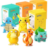 Figurine Pokemon Pikachu, salamèche, Psyduck, écureuil, Jigglypuff, Bulbasaur, personnage de dessin animé, poupée, jouet, cadeau d'anniversaire pour enfants