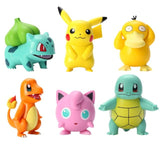 Figurine Pokemon Pikachu, salamèche, Psyduck, écureuil, Jigglypuff, Bulbasaur, personnage de dessin animé, poupée, jouet, cadeau d'anniversaire pour enfants