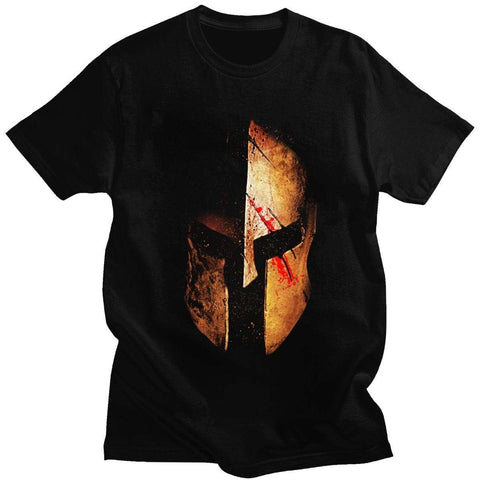 Gold Metal Blood Spartan t-shirt manches courtes 100% coton décontracté mode cosplay
