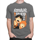 Haikyuu T Shirt Men Short Sleeved Tobio Kageyama T-shirt Hinata Shoyo t-shirt manches courtes 100% coton décontracté mode cosplay