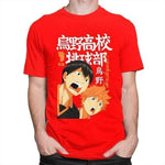 Haikyuu T Shirt Men Short Sleeved Tobio Kageyama T-shirt Hinata Shoyo t-shirt manches courtes 100% coton décontracté mode cosplay