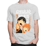 Haikyuu T Shirt Men Short Sleeved Tobio Kageyama T-shirt Hinata Shoyo t-shirt manches courtes 100% coton décontracté mode cosplay