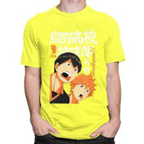 Haikyuu T Shirt Men Short Sleeved Tobio Kageyama T-shirt Hinata Shoyo t-shirt manches courtes 100% coton décontracté mode cosplay