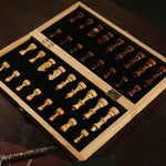 Jeu d'échecs pliant magnétique en bois, plateau de jeu en feutre, rangement intérieur, cadeau pour enfants et adultes, 39cm x 39cm
