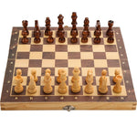 Jeu d'échecs pliant magnétique en bois, plateau de jeu en feutre, rangement intérieur, cadeau pour enfants et adultes, 39cm x 39cm