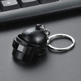 Jeu PUBG porte-clés armure casque Pan LV 3 sac à dos métal porte-clés Cosplay Prop accessoires