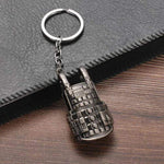 Jeu PUBG porte-clés armure casque Pan LV 3 sac à dos métal porte-clés Cosplay Prop accessoires