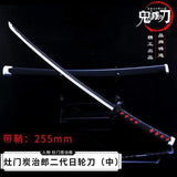 Katana demon slayer 255mm épée Kimetsu No Yaiba Kamado Tanjirou, roue d'arme, accessoires de Cosplay, cadeau pour Coser