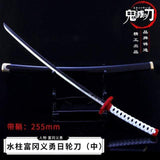 Katana demon slayer 255mm épée Kimetsu No Yaiba Kamado Tanjirou, roue d'arme, accessoires de Cosplay, cadeau pour Coser