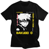 Katsuki Bakugo Boku No Hero Academia t-shirt manches courtes 100% coton décontracté mode cosplay
