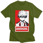 Katsuki Bakugo Tshirt Men My Hero Academia t-shirt manches courtes 100% coton décontracté mode cosplay