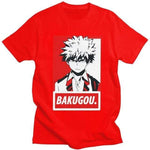 Katsuki Bakugo Tshirt Men My Hero Academia t-shirt manches courtes 100% coton décontracté mode cosplay