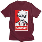Katsuki Bakugo Tshirt Men My Hero Academia t-shirt manches courtes 100% coton décontracté mode cosplay