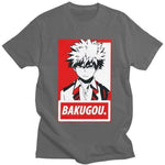 Katsuki Bakugo Tshirt Men My Hero Academia t-shirt manches courtes 100% coton décontracté mode cosplay