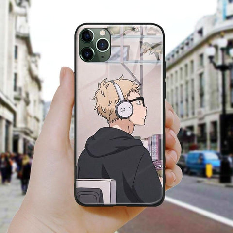 Kei Tsukishima coque téléphone Haikyuu  iPhone SE 6 6s 7 8 Plus X XR XS 11 12 goodies