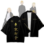 Kimono Tokyo Revengers T-shirt manches courtes à capuche, uniforme Toman à l'effigie du dessin animé Manji, Manjiro, Sano, Cosplay Ken, Ryuguji