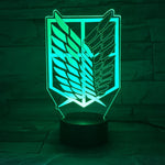 Lampe Attack on Titan Shingeki no Kyojin lampe led 3D cadeau wings